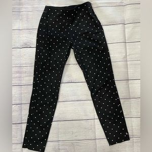 Old Navy black with white polka dot ankle pants